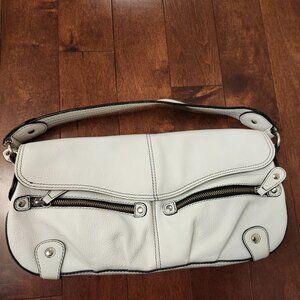 Danier white leather shoulder bag